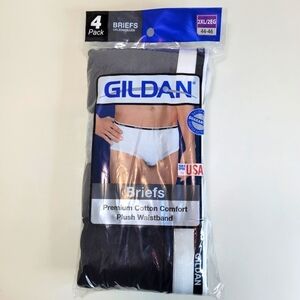 Gildan Premium Cotton Comfort Plush Waistband Briefs 4 pack size Men's 2XL NEW